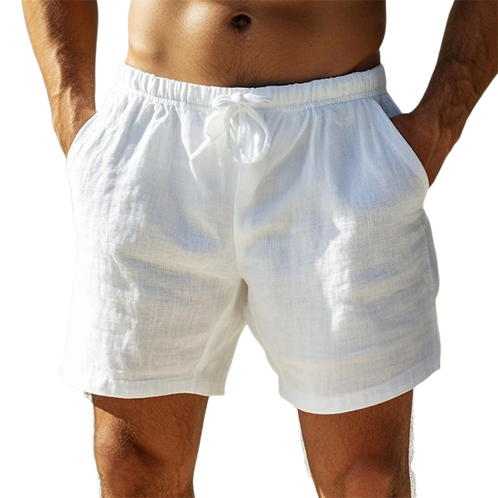 Oliver - Casual linen elastic waist shorts