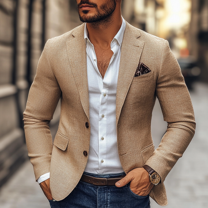 Landon - Casual blazer with notch lapel and two buttons for men