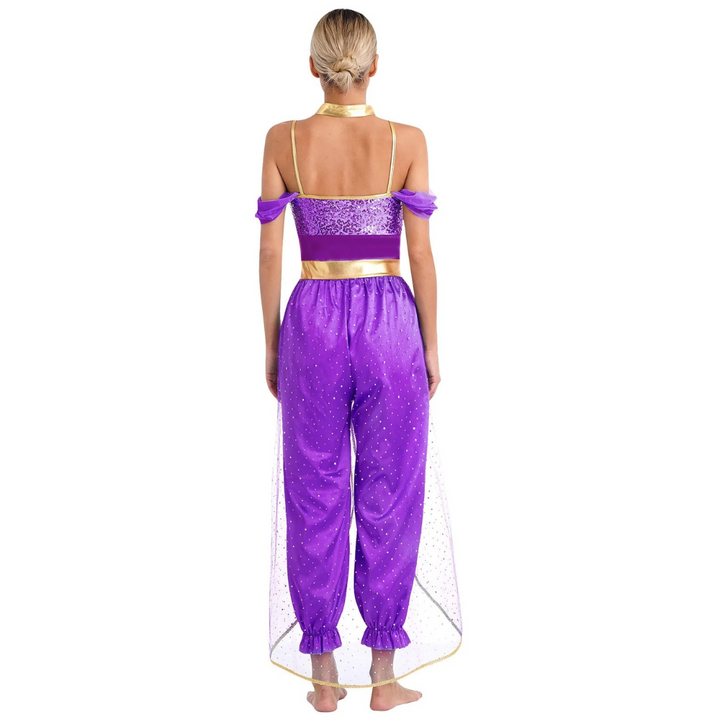 Women’s Princess Halloween Costume Jumpsuit | Off-Shoulder Harem Pants