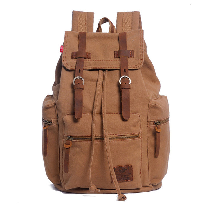 Maximo- Retro Canvas Multi-compartment Flap Backpack