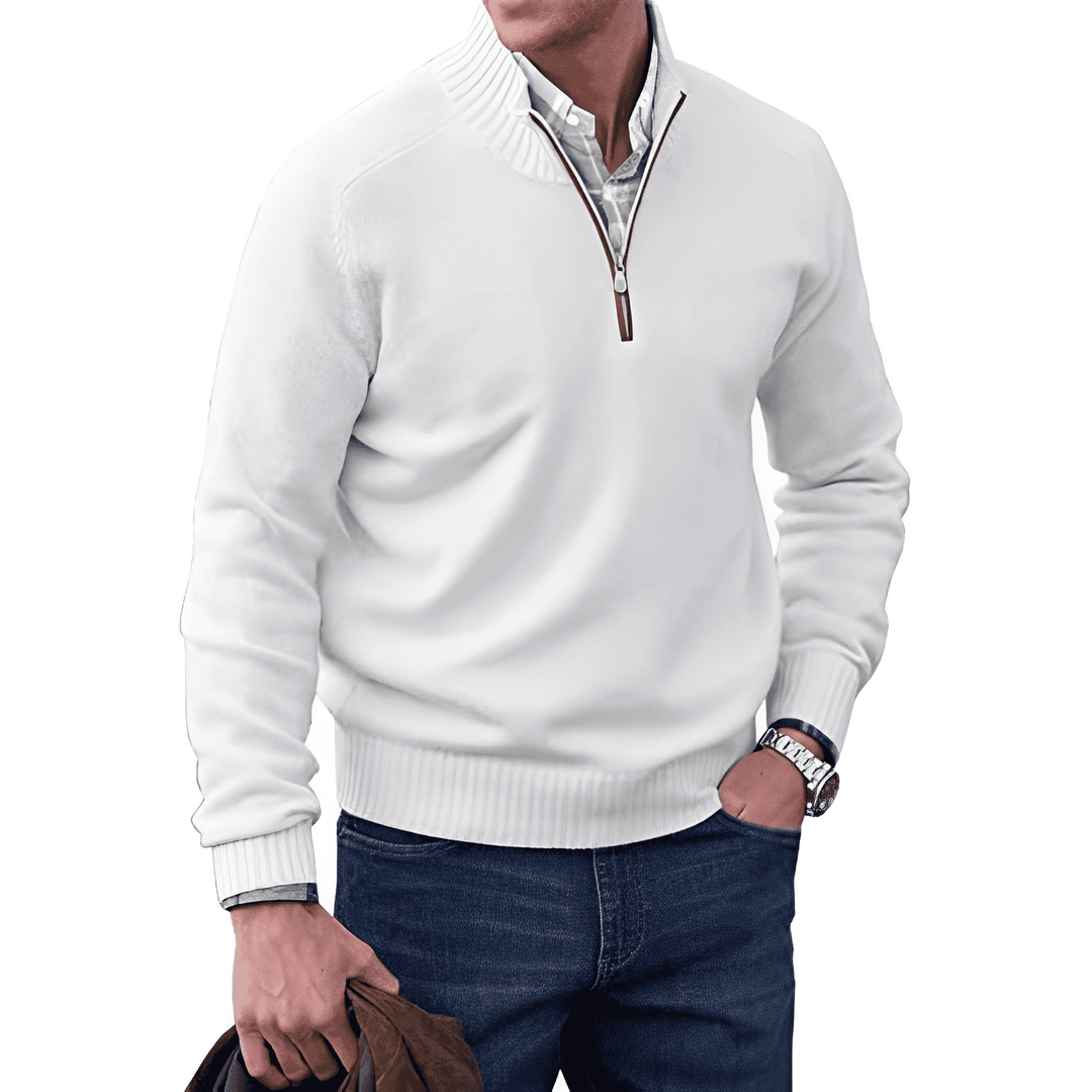 Men’s Half-Zip Knit Jumper | Long Sleeve