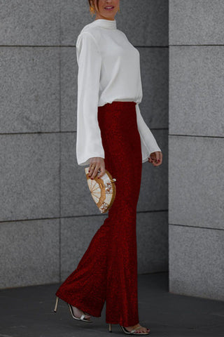 Women's Sequin Flare Pants | Party Wear