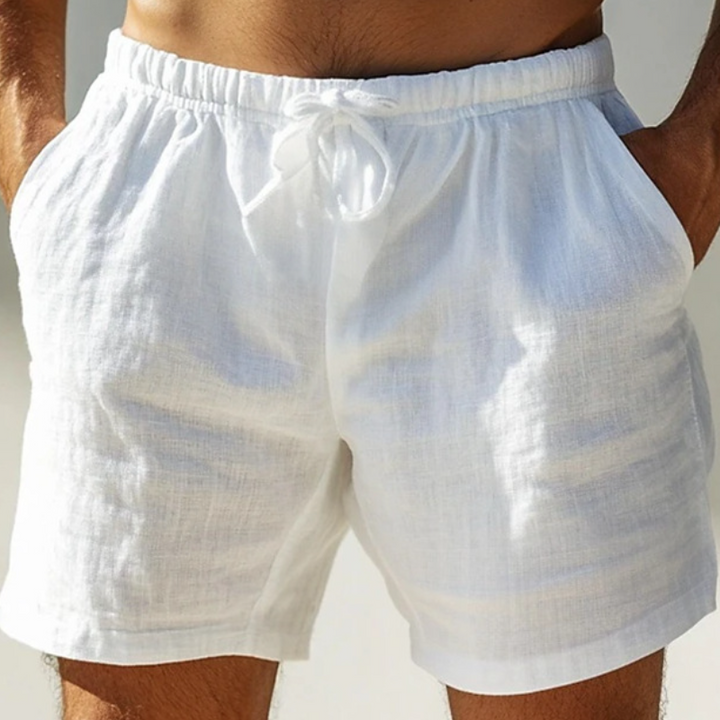 Oliver - Casual linen elastic waist shorts