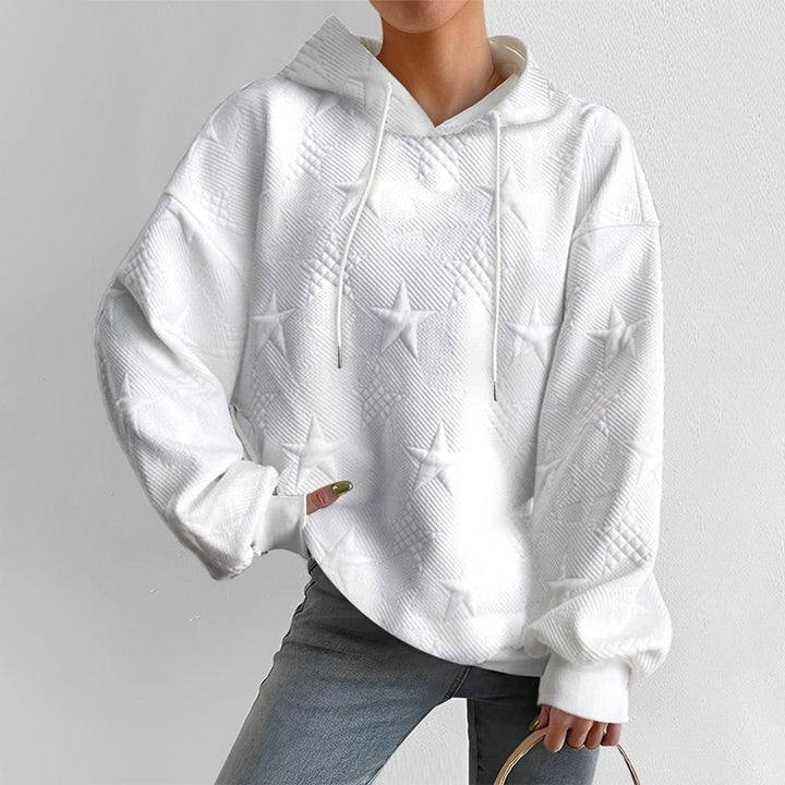Women’s Embossed Star Hoodie | Long Sleeve
