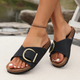 Women’s Slip-On Buckle Sandals | Flat