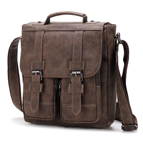 Kenny - Vintage fashion leather multi-pocket flap bag