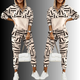 Women’s Two-Piece Tracksuit | Geometric Print V-Neck