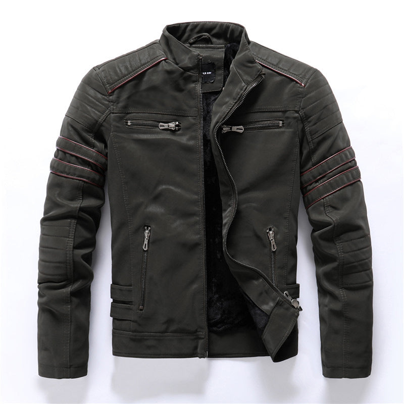 Men’s Quilted Biker Jacket | Zip-Up