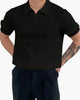 Ribbed Short Sleeve T-Shirt | Breathable Polo Style