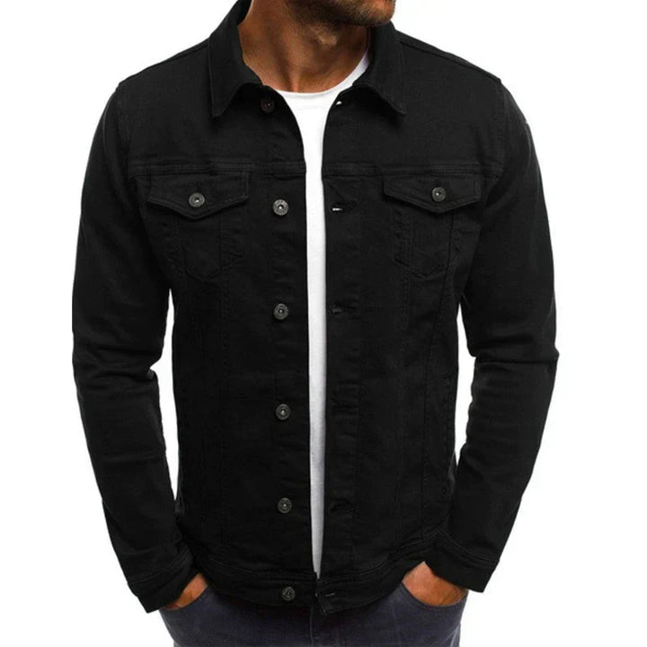 Men’s Buttoned Denim Jacket | Long Sleeve