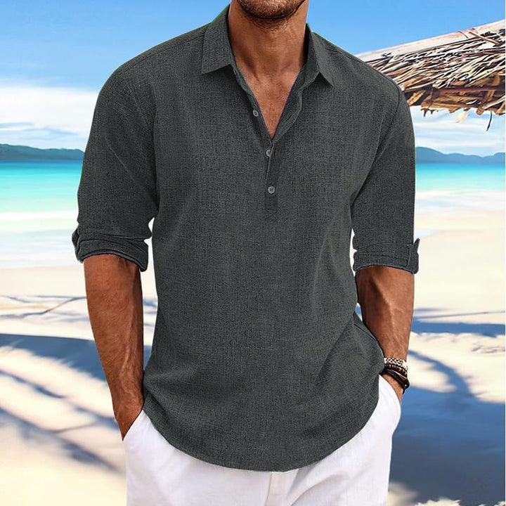 Brandon - Casual solid pullover shirt
