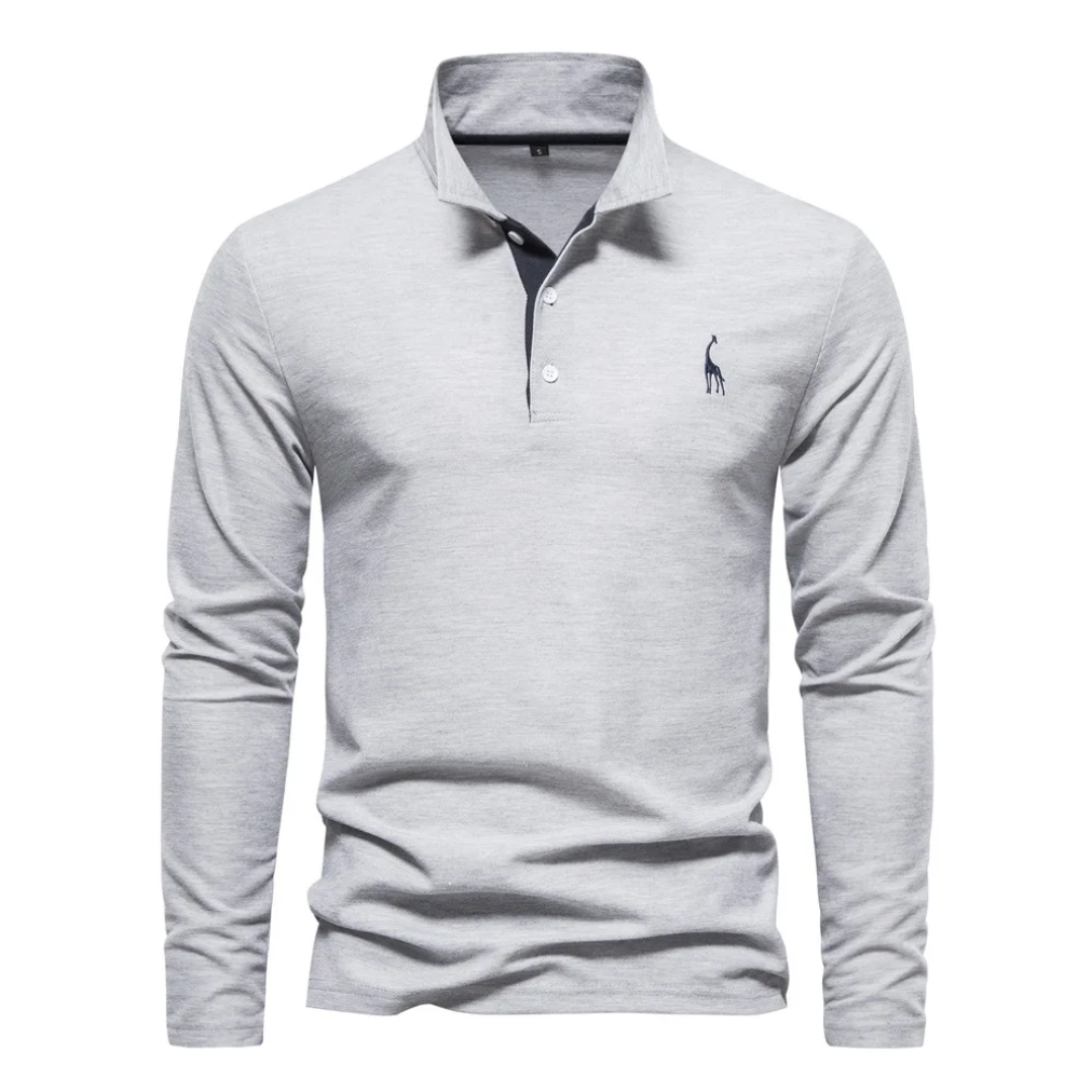 Men’s Tapered Polo Shirt | Long Sleeve