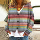 Women’s Striped Button Cardigan | Wave Knit