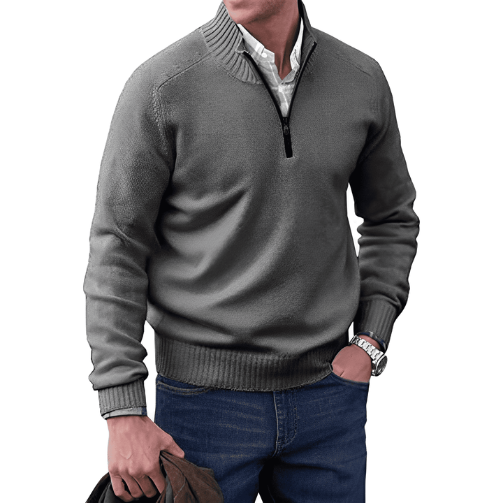 Men’s Half-Zip Knit Jumper | Long Sleeve