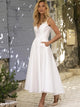 Women's Backless Bridesmaid Dress | Midi