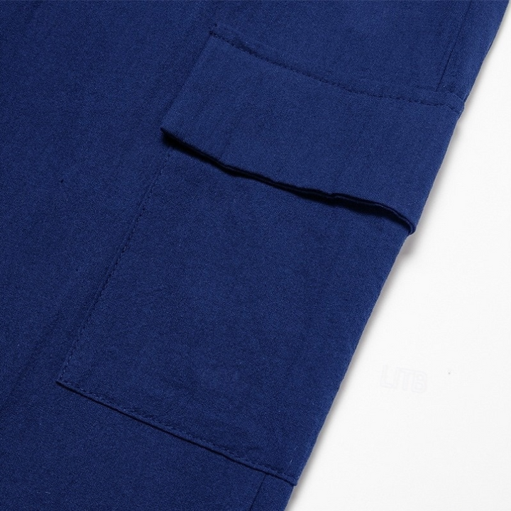 Carter - Casual elastic waist multi-pocket pants