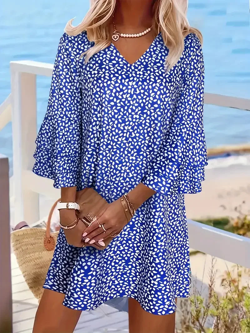 Women's V-Neck Casual Dress | Mini