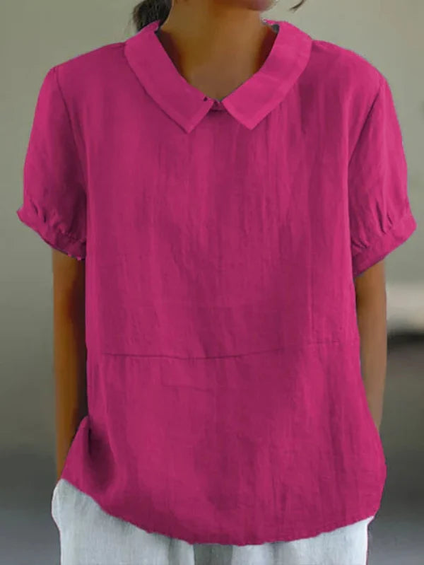 Women’s Peter Pan Collar Blouse | Short Sleeve