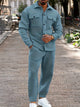 Men’s Two-Piece Tracksuit | Button-Up Shirt & Joggers