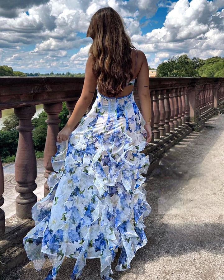 Women’s Floral Ruffle Dress | Maxi