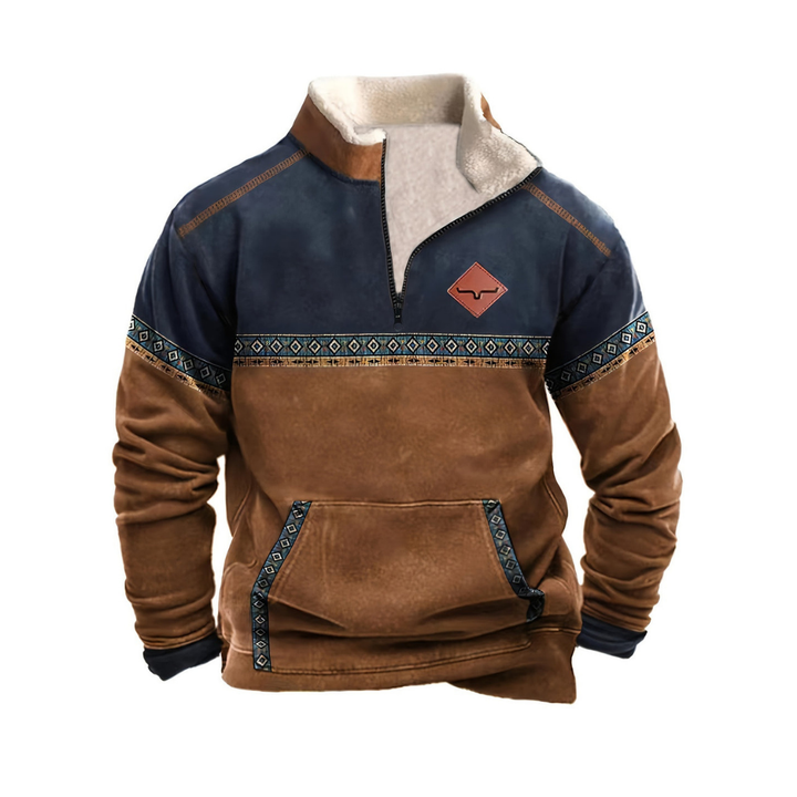 Men’s Half Zip Pullover | Tribal Design