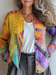 Women’s Patchwork Print Cardigan | Button-Up