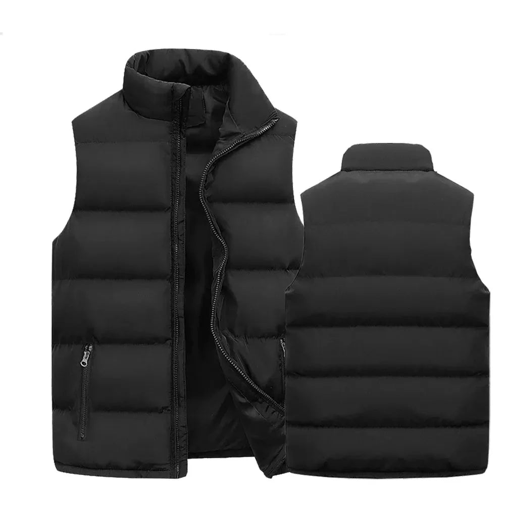Men’s Zip-Up Vest | Quilted Puffer