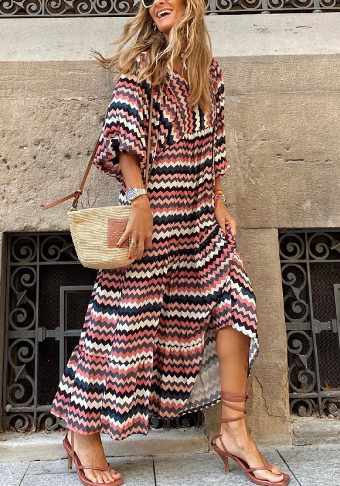 Noemi | Women’s Summer Puff Sleeve Dress | Midi