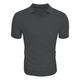 Lukas - Men's Short Sleeve Polo Shirt with Solid Stripes and Lapel