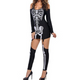 Women’s Skeleton Halloween Costume Set | Off-Shoulder Bone Print