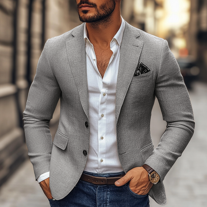 Landon - Casual blazer with notch lapel and two buttons for men