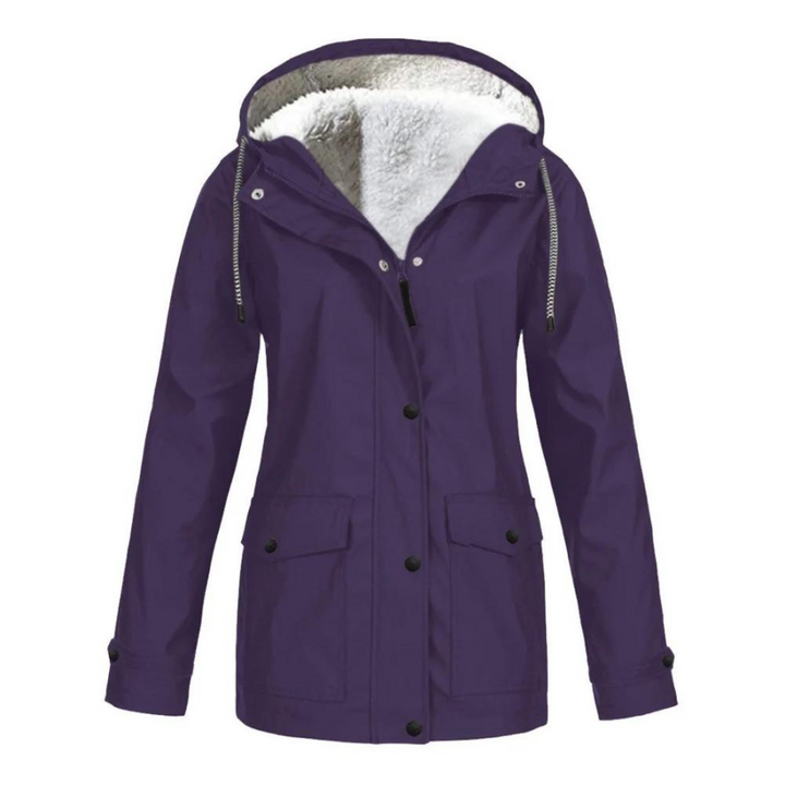 Women’s Fleece-Lined Waterproof Raincoat | Hooded
