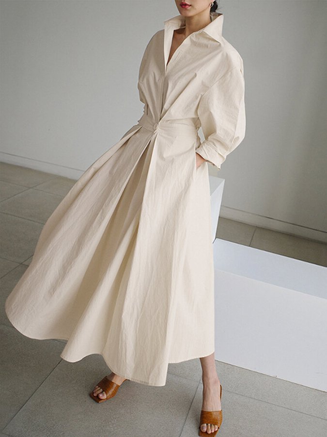 Women’s Elegant Shirt Dress | Maxi