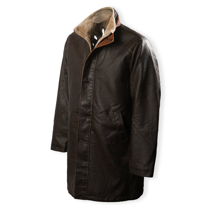 Erick - Men's Retro Double Collar Leather Coat