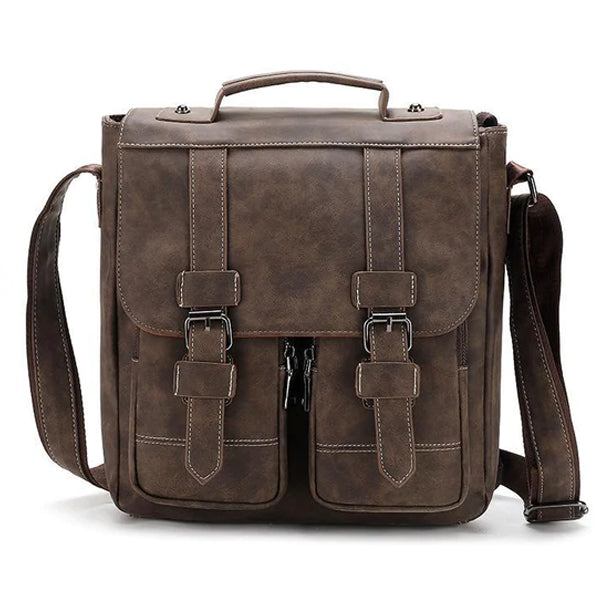 Kenny - Vintage fashion leather multi-pocket flap bag