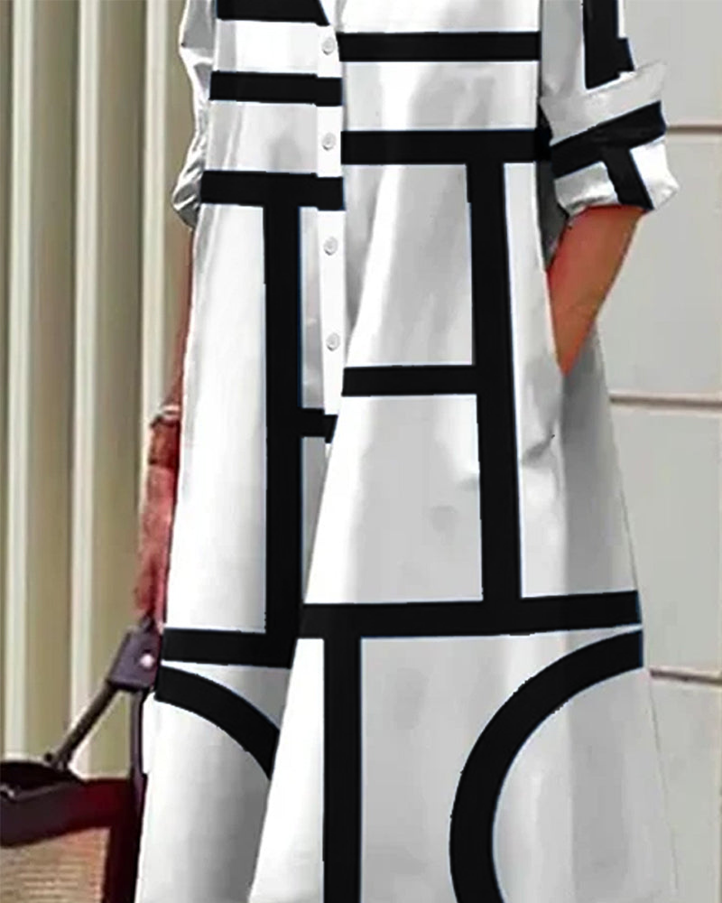 Women’s Graphic Shirt Dress | Button-Up