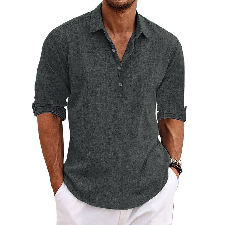 Brandon - Casual solid pullover shirt