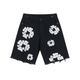 Men’s Floral Denim Shorts | Raw Hem