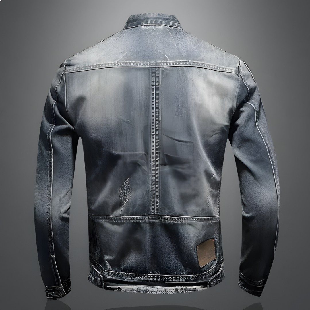 Robert - Men's denim jacket with double chest pockets