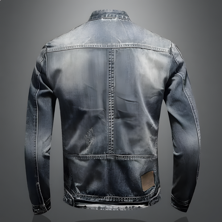 Robert - Men's denim jacket with double chest pockets