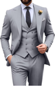 Men’s 3-Piece Slim Fit Suit | Formal Wedding