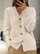 Women’s Heart Button Knit Cardigan | Regular Cut