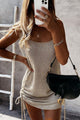 Women’s Summer Drawstring Mini Dress | Sleeveless