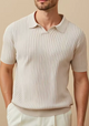 Ribbed Short Sleeve T-Shirt | Breathable Polo Style