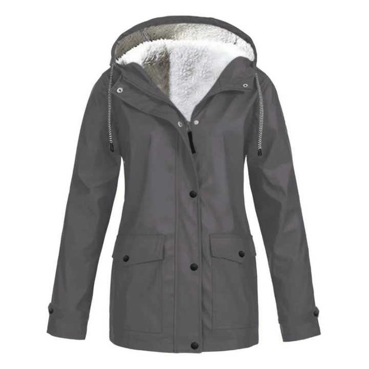 Women’s Fleece-Lined Waterproof Raincoat | Hooded