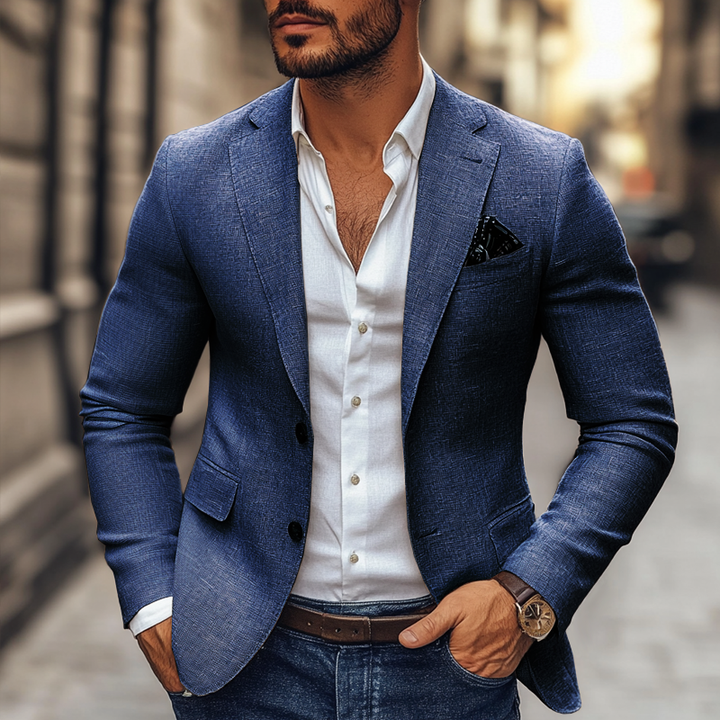 Landon - Casual blazer with notch lapel and two buttons for men