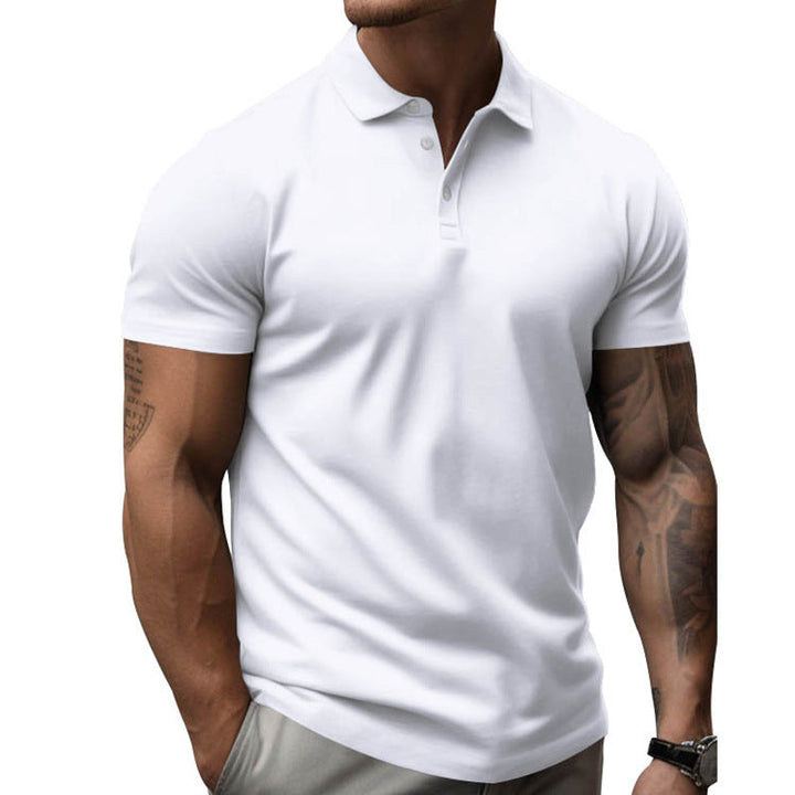 Miles - Men's Solid Slim Fit Short Sleeve Casual Polo Shirt