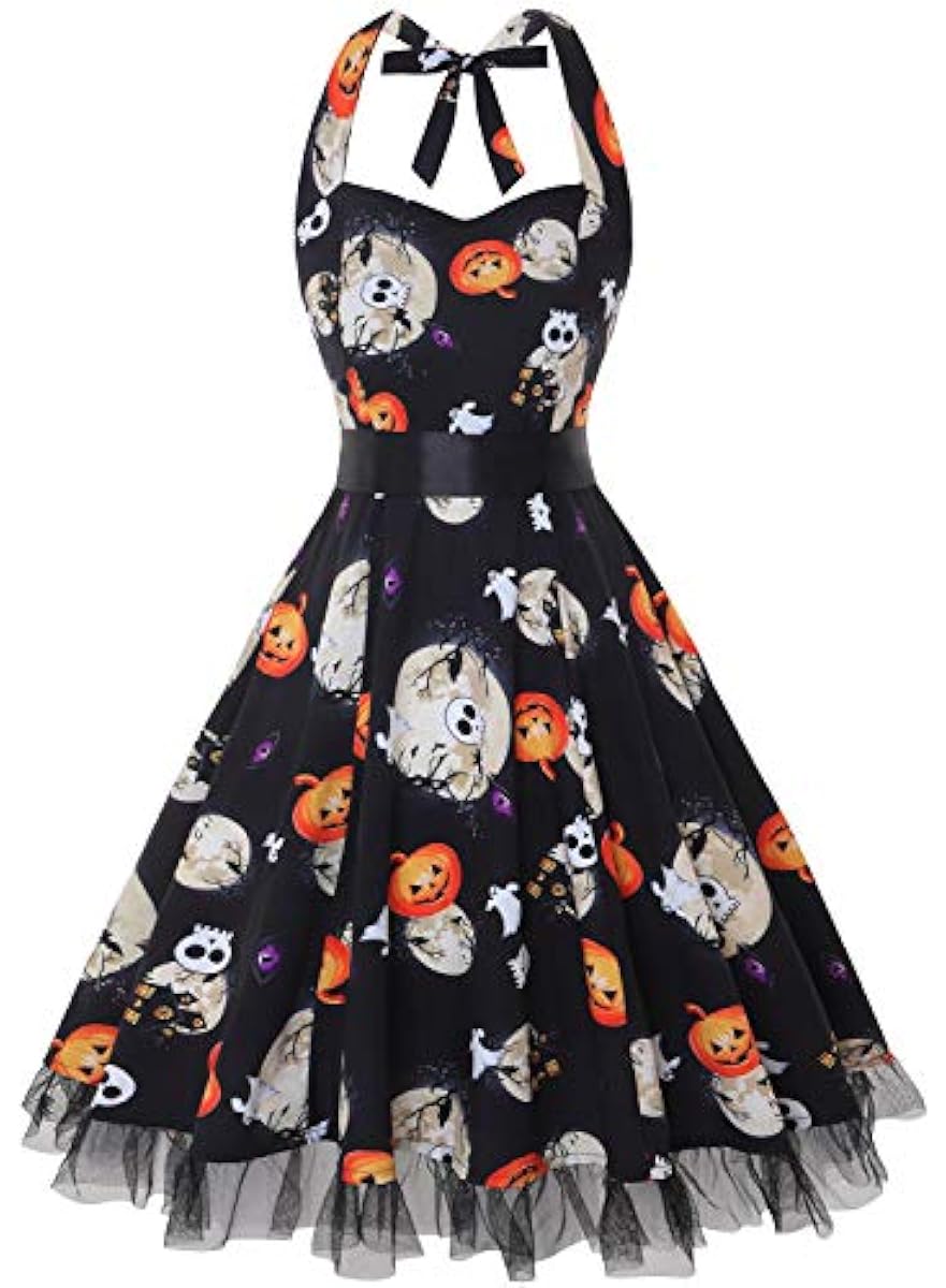 Women’s Halloween Dress | Cartoon Print Midi