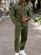 Men’s Two-Piece Tracksuit | Button-Up Shirt & Joggers