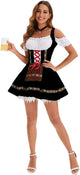 Women’s Oktoberfest Costume | Plus Size Puff Sleeve Mini Dress